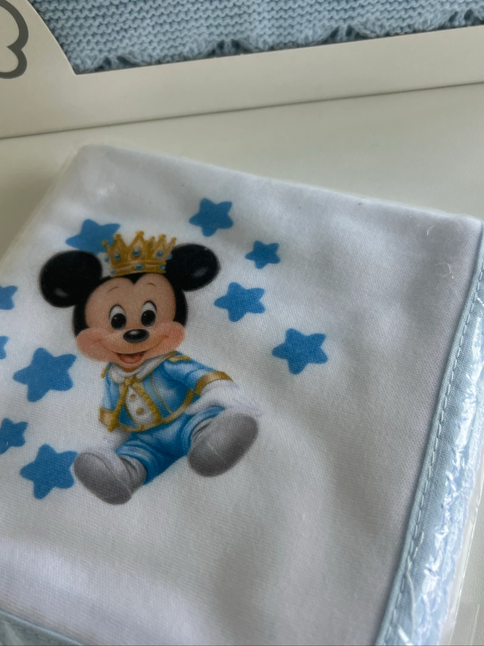Cobertor de bebê azul + cueva Mickey Prince – photo 3